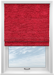 Maurice, Red - Twist&Fit Roman Blind